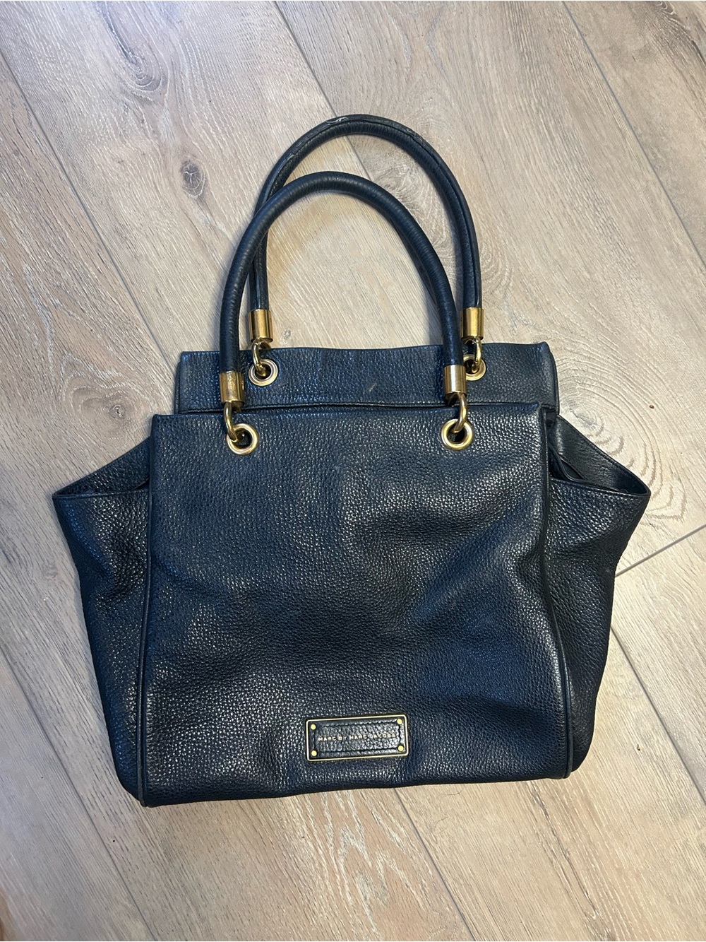 Marc by Marc Jacobs Too Hot To Handle Bentley Tote Black Pebbled Leather